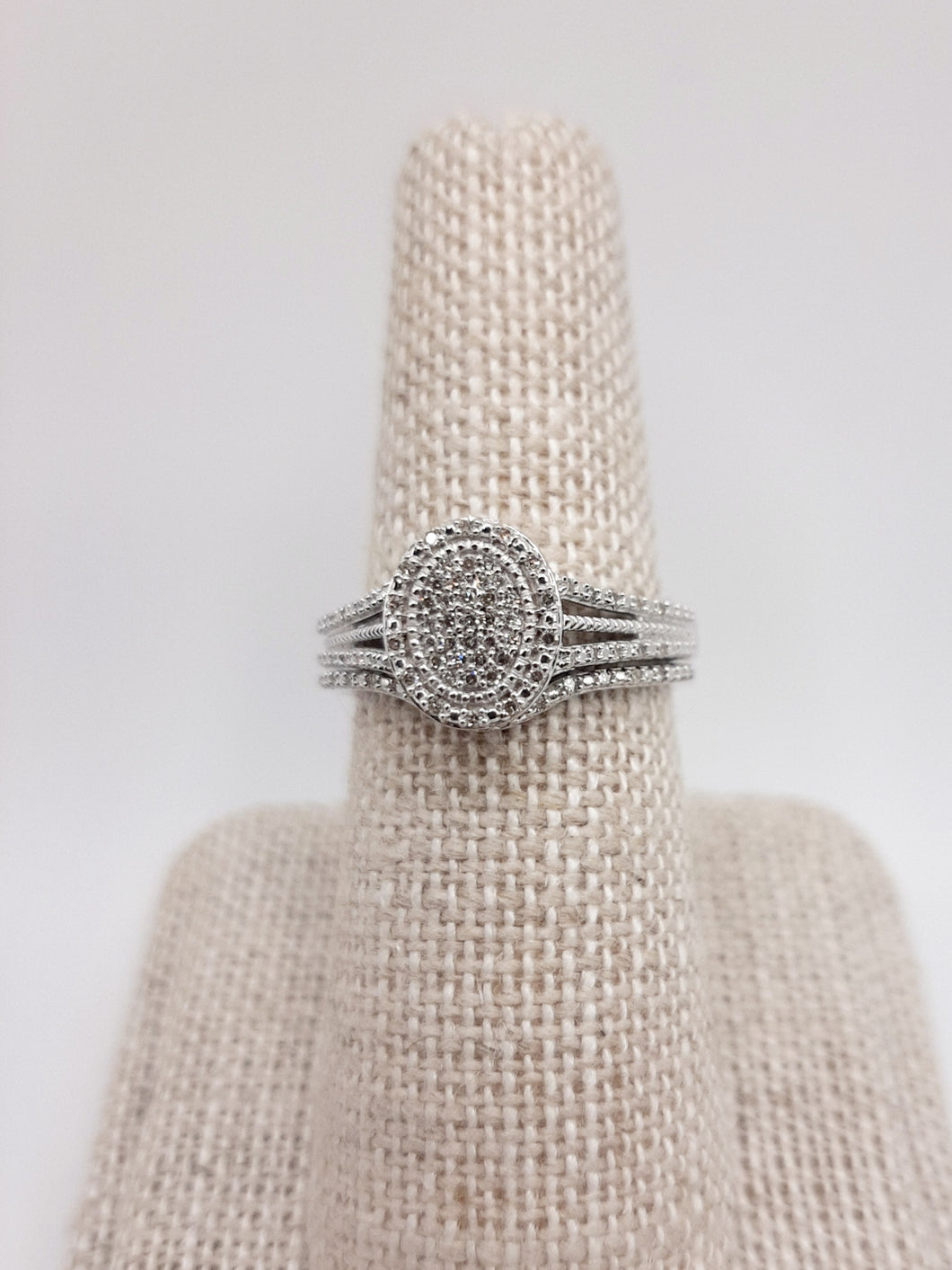 Two Piece Sterling Silver Engagement Set