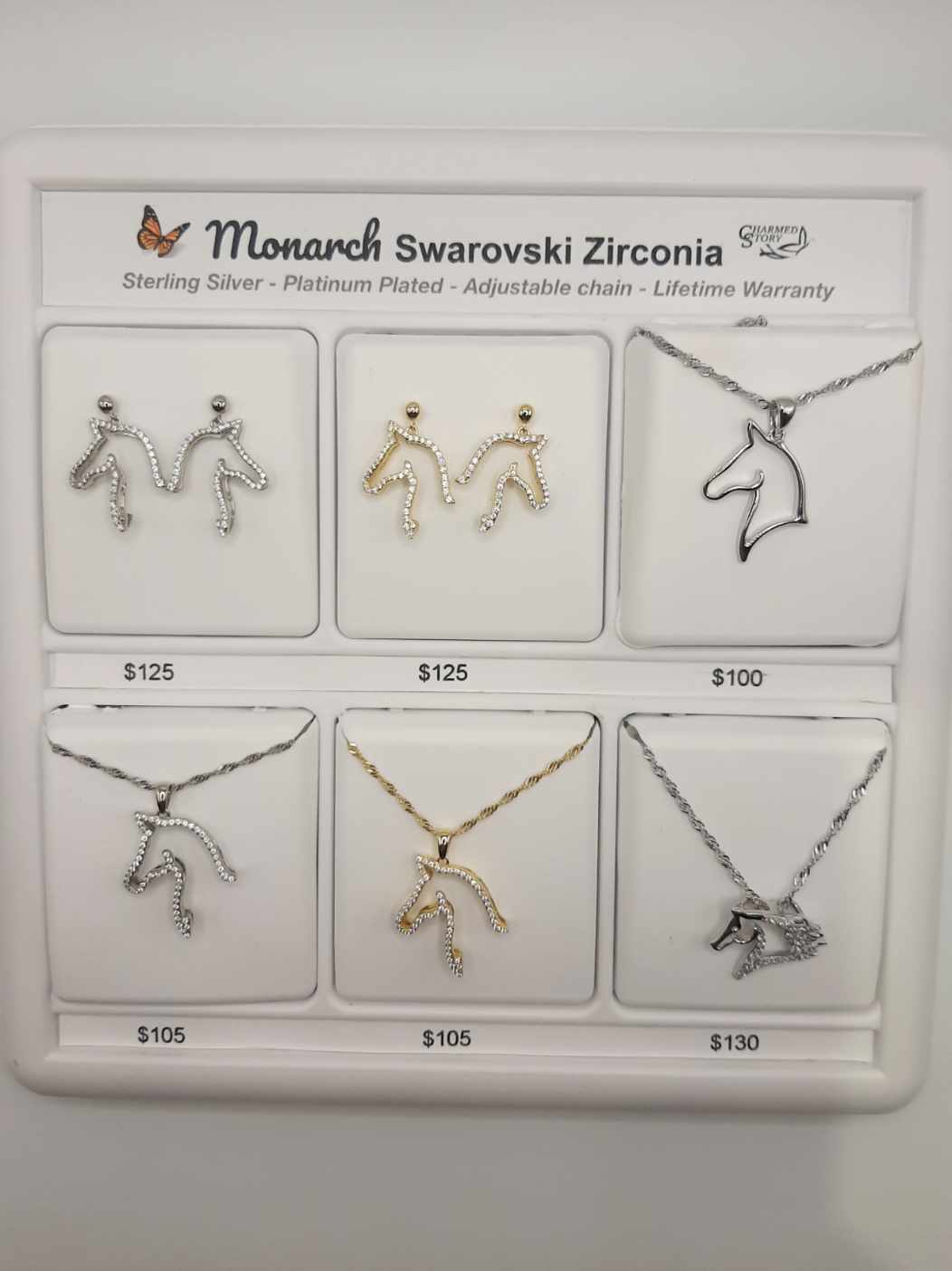Sterling Silver Horse Collection Featuring Monarch Swarovski Zirconia (#6)