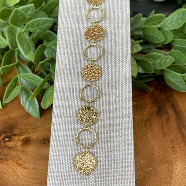 14kt YG Medallion Bracelet