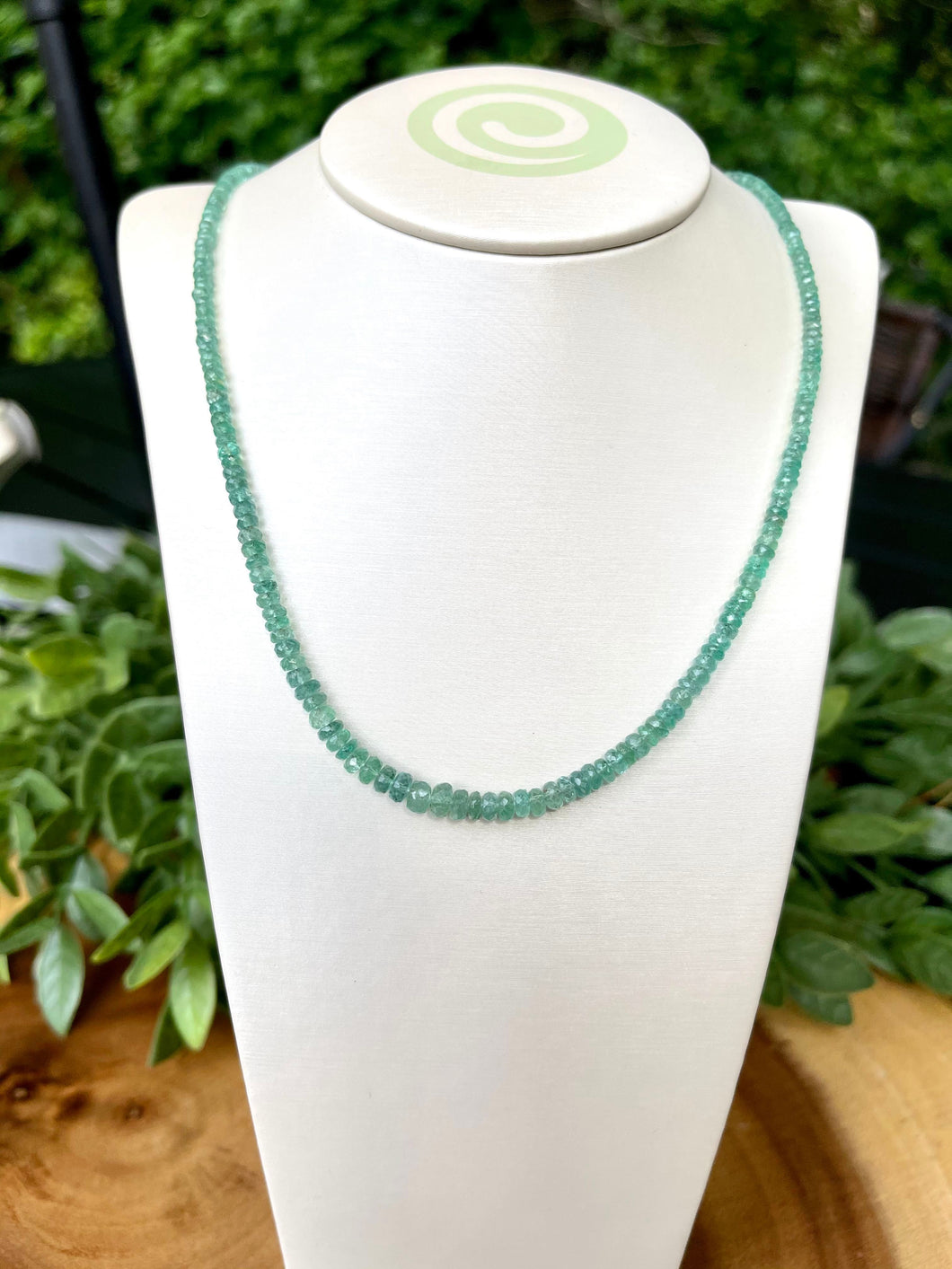 Zambian Emerald Bead Necklace
