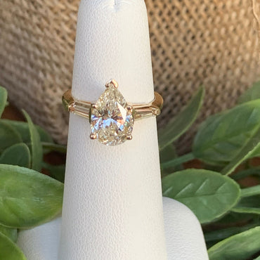 Pear Diamond Solitaire Engagement Ring